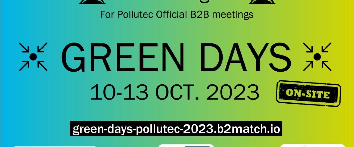 Encart Green Days édition 2023 du 10 au 13 octobre